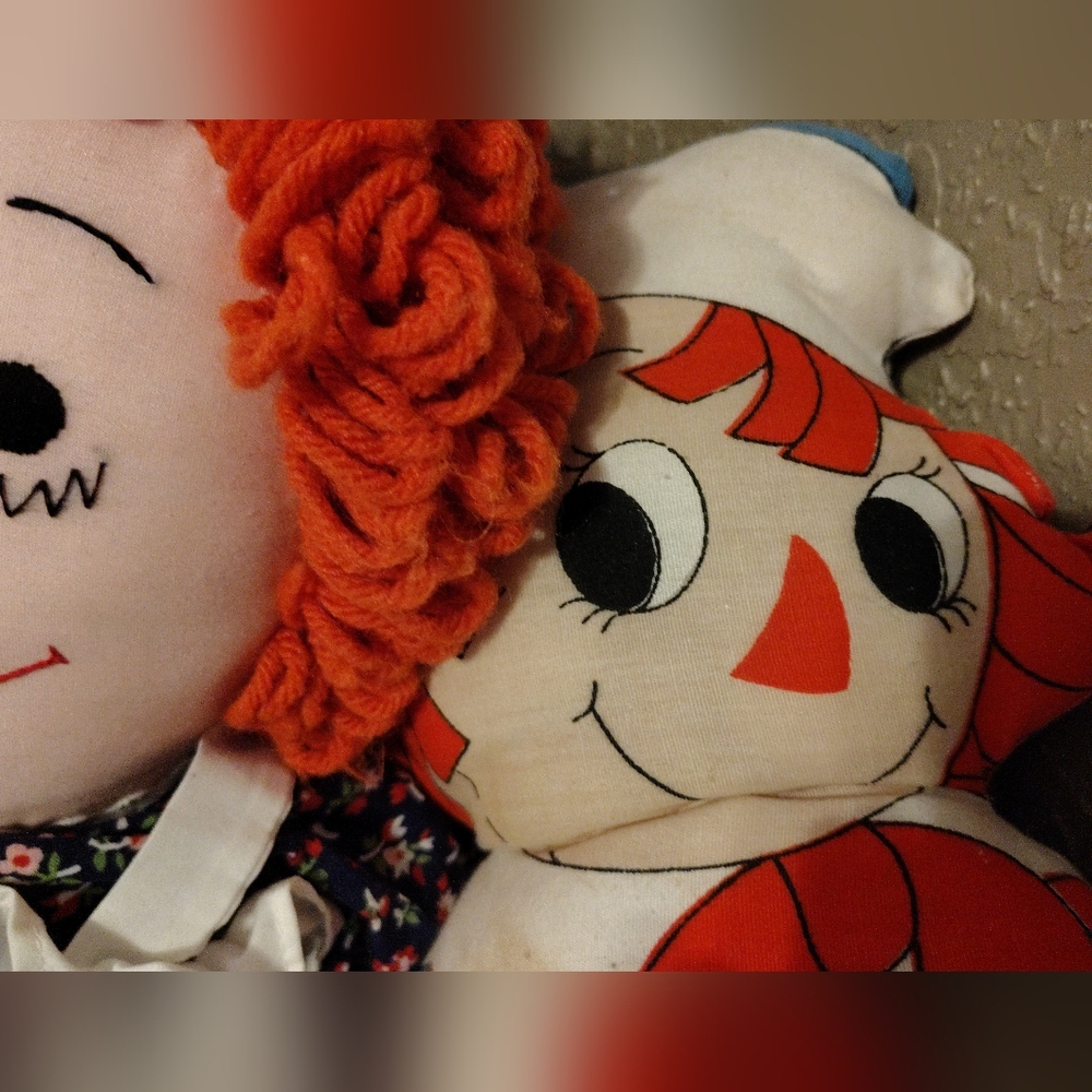 Vtg Large Raggedy Anne & Andy Dolls Lot Of 4 - Picture 7 of 14